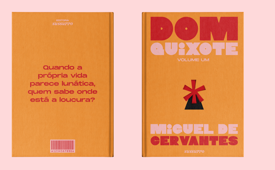 Design de couverture de livre typographique avec un lettrage épais