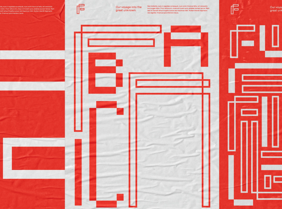 Poster design with experimental typography