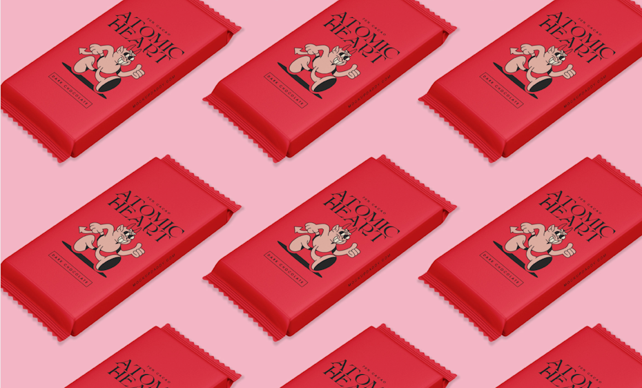 example for logo trends: red devil chocolate packaging