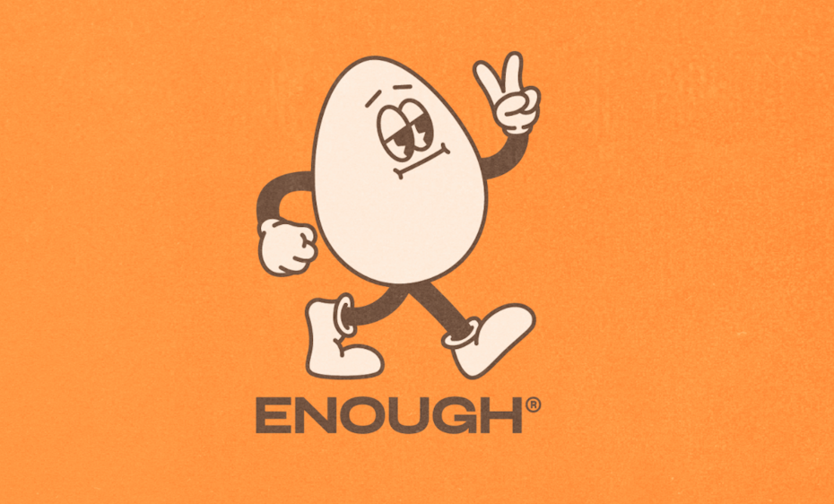 anthropomorphic egg giving the peace sign
