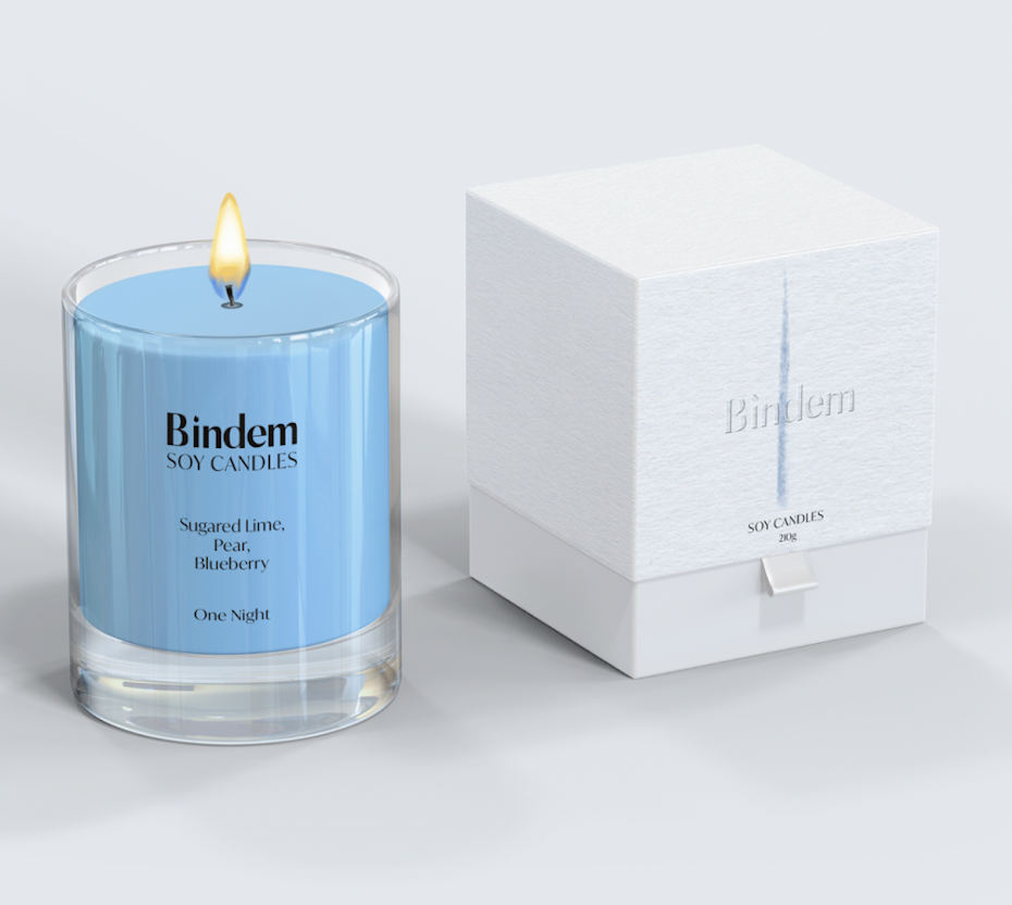 white candle packaging
