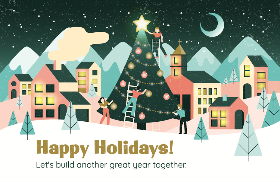 colorful christmas card