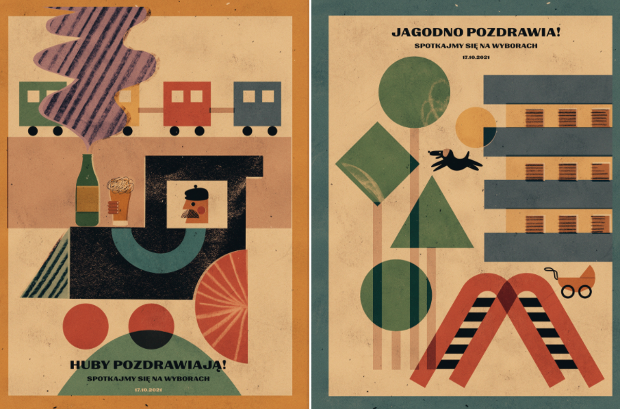 poster in muted colors with Polish text]