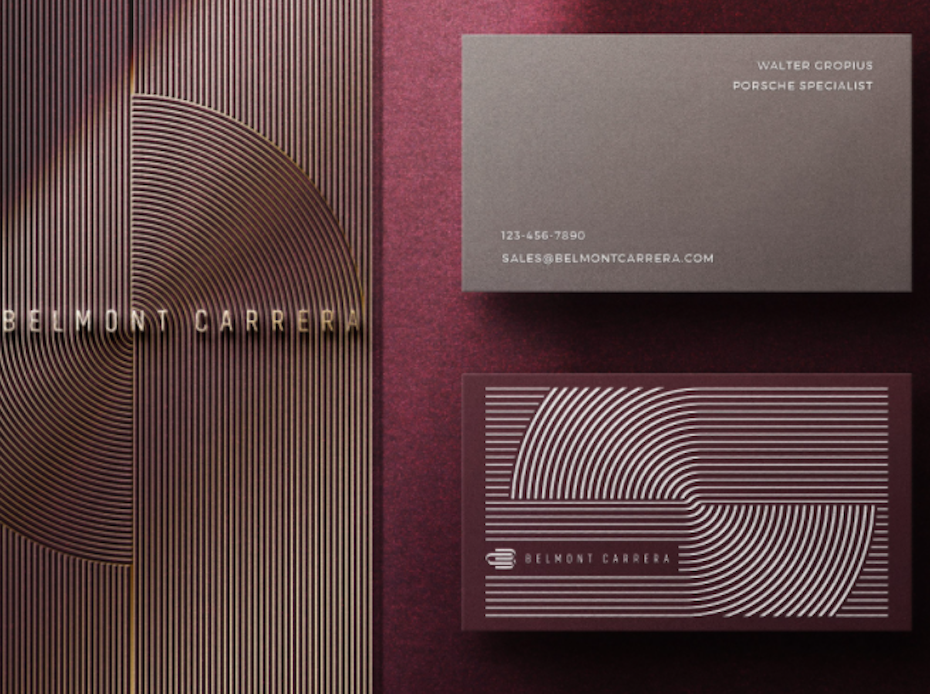 Business card design trends 2022 example