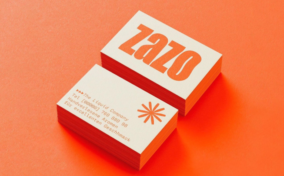 Business card design trends 2022 example