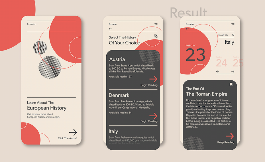 spherical patterned app design