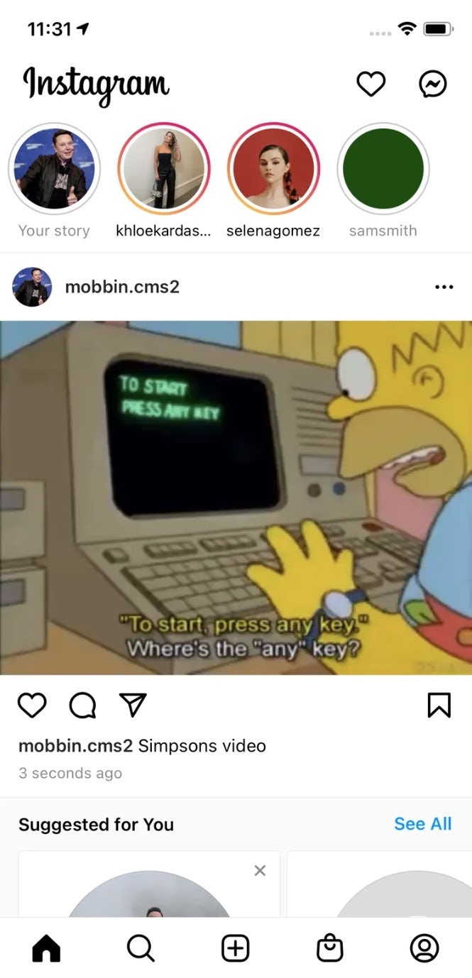 Instagram app design