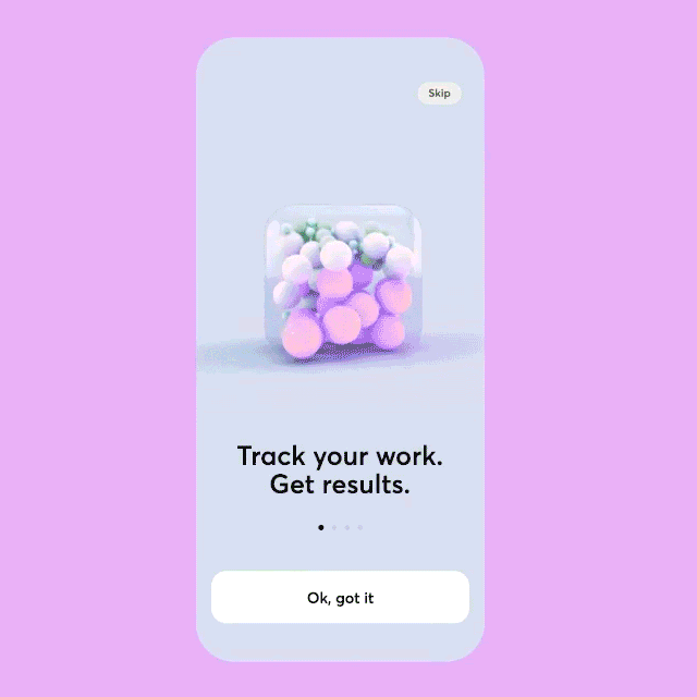 spherical app design animation