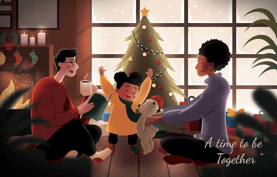 Weihnachtskarte für familien