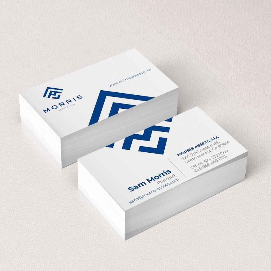 Business card design trends 2022 example