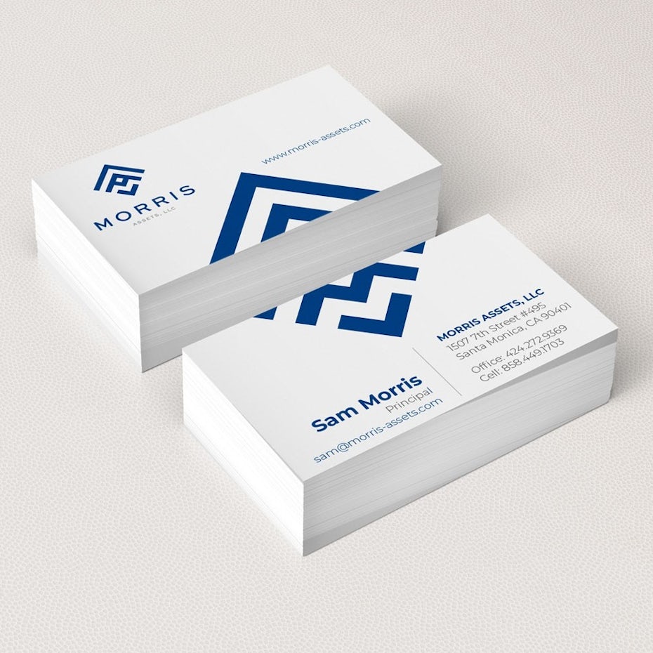 Business card design trends 2022 example
