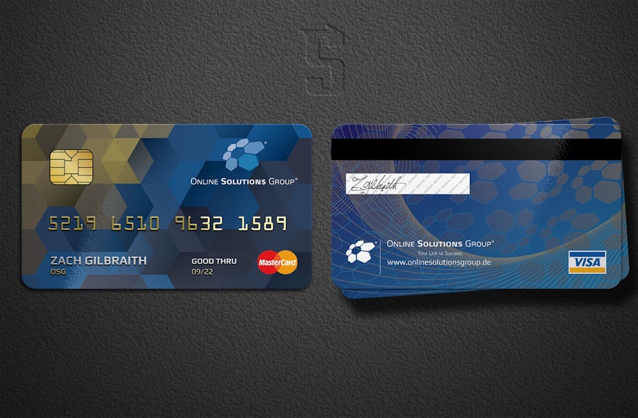 Business card design trends 2022 example