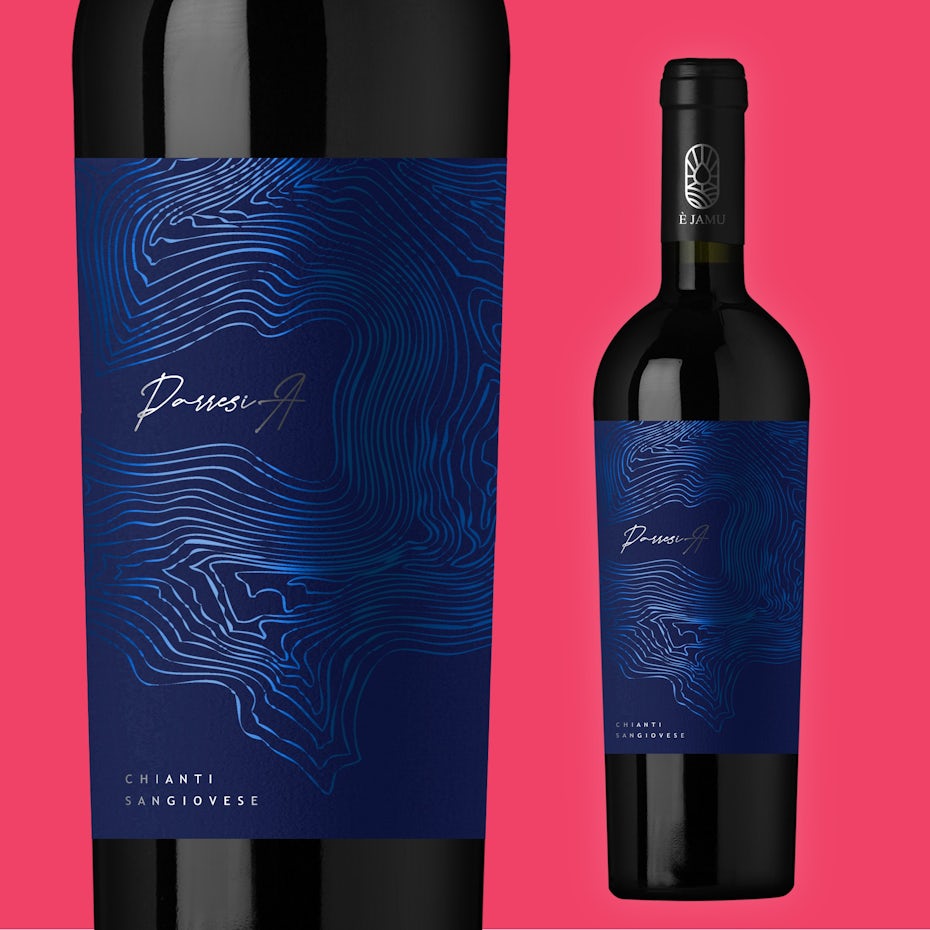 Parametric design on wine bottle