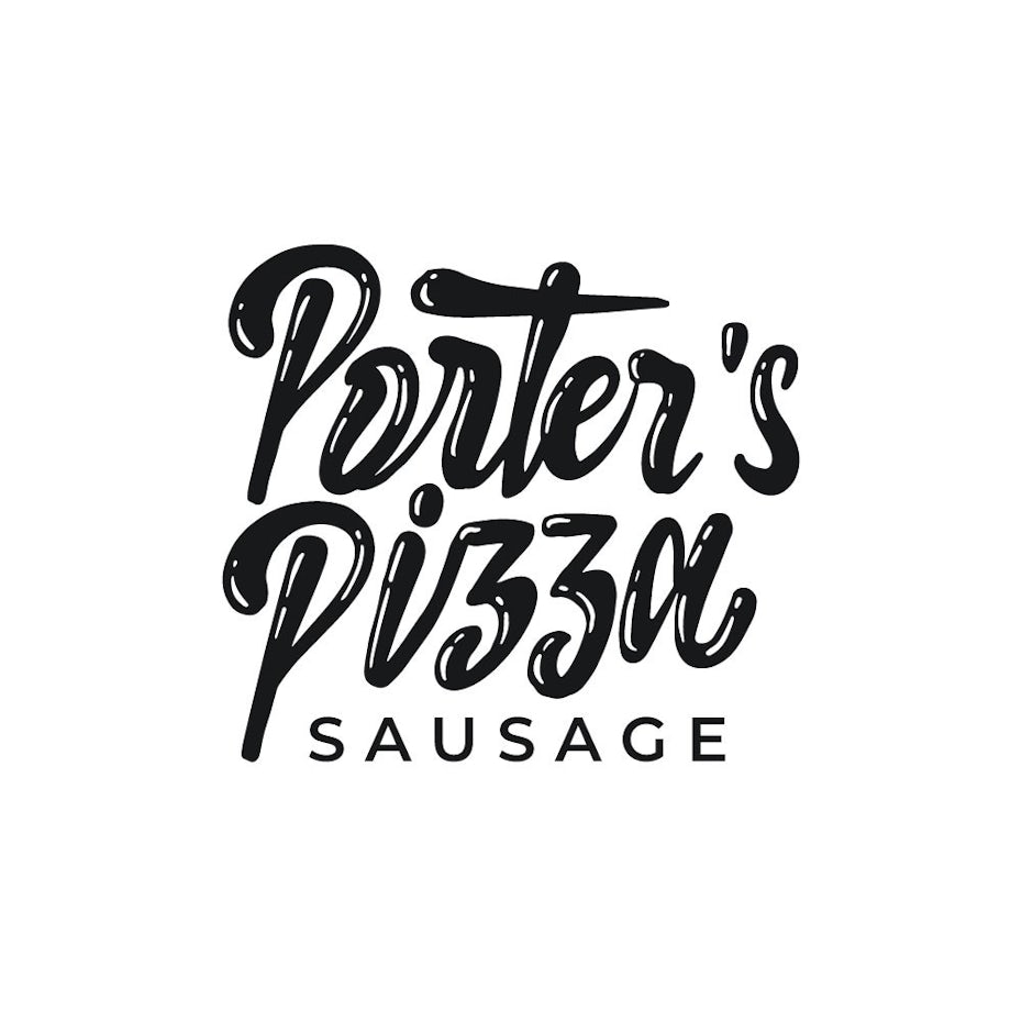 Logo design with blobby rounded font lettering