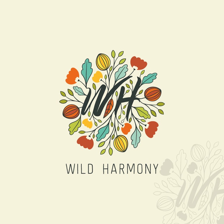 floral colors tone down for logo design