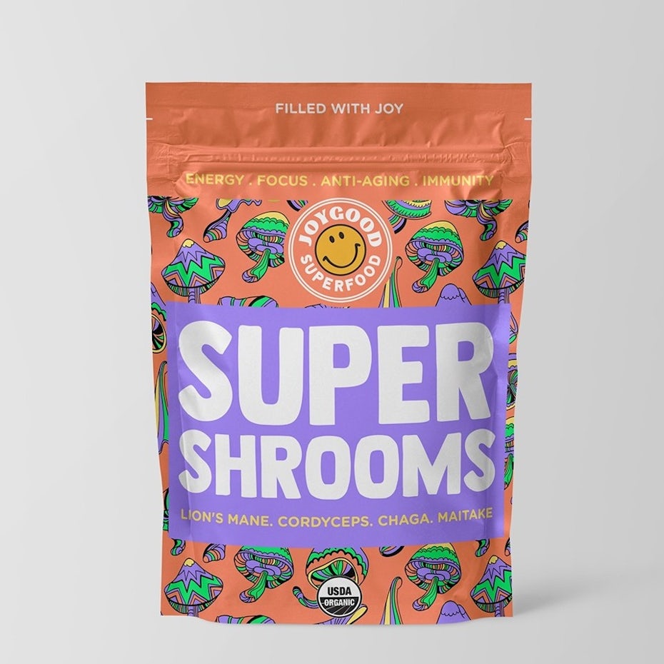 psychedlic mushroom packaging design