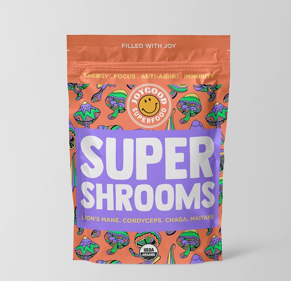 psychedlic mushroom packaging design