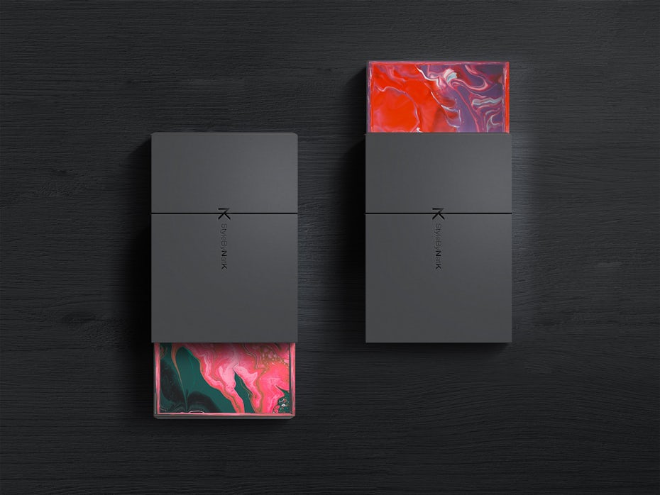 Minimal and marble packaging design