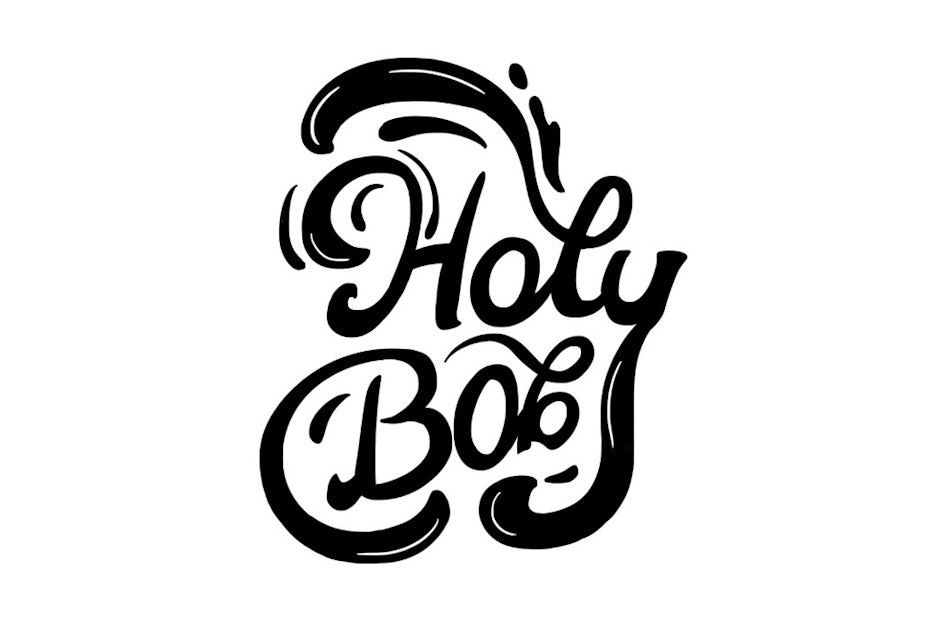 Logo design with blobby rounded font lettering