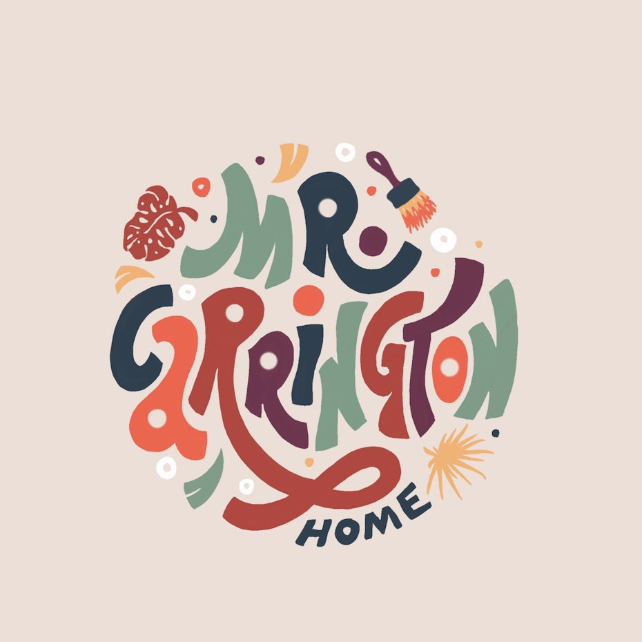 Hand-lettering logo design for lifestyle blogger