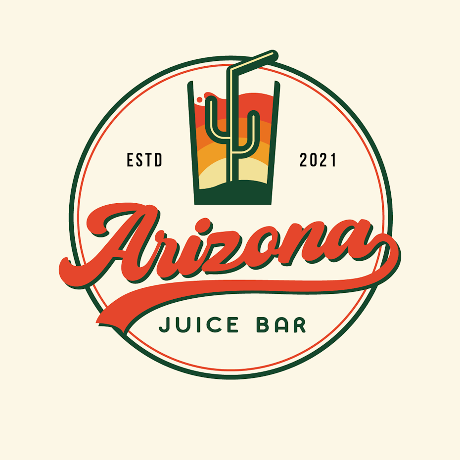 Wordmark logo design with 70s style lettering