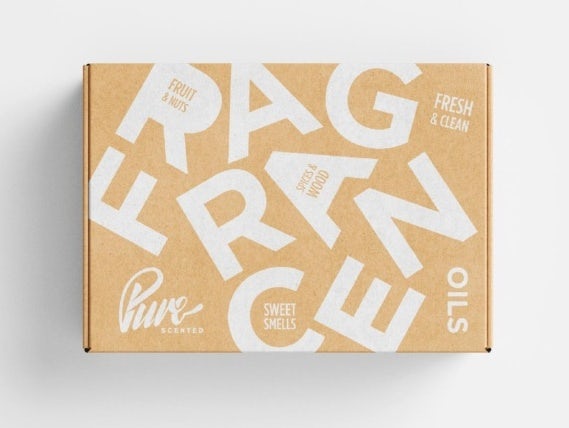 Packaging design with experimental typography
