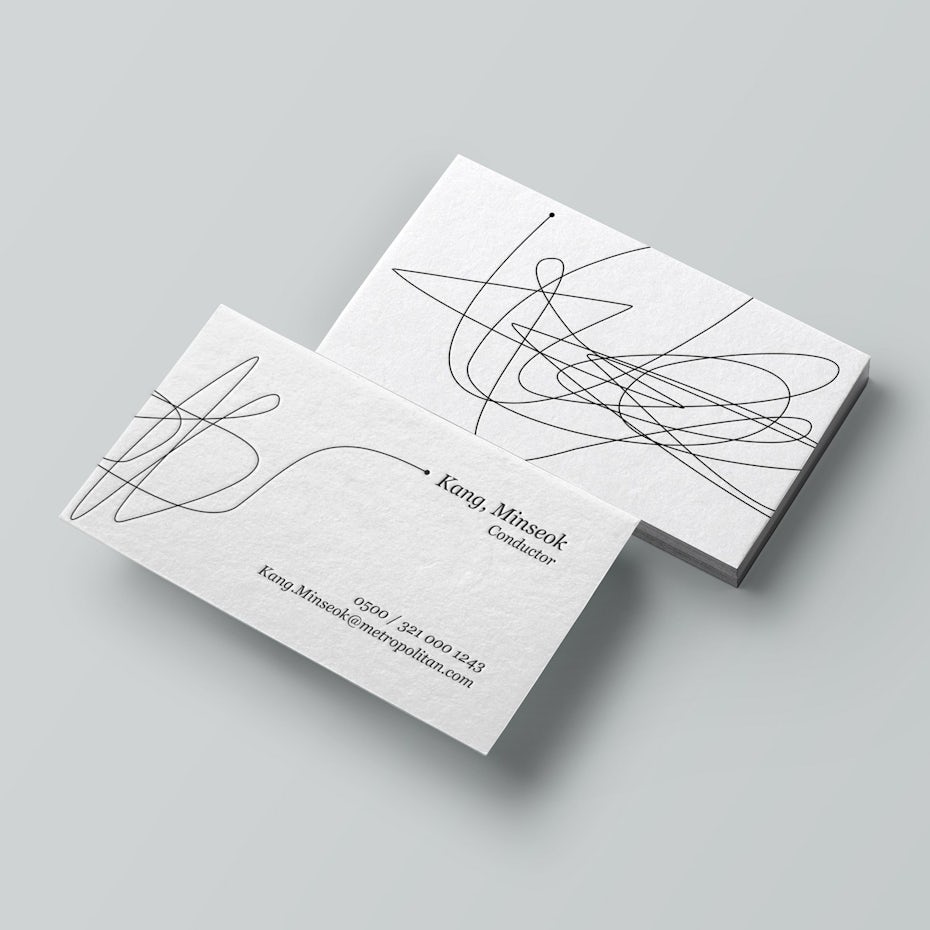 Business card design trends 2022 example