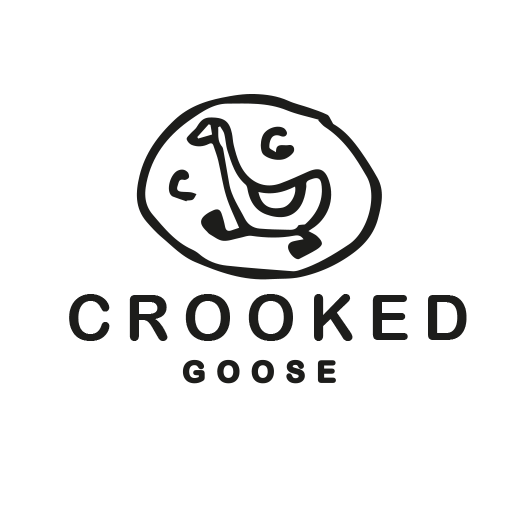 black illustration logo of a goose