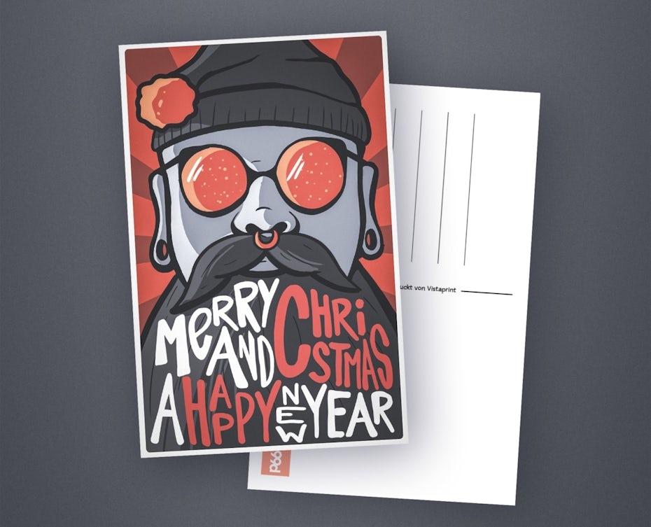 Edgy and cool Christmas Card design