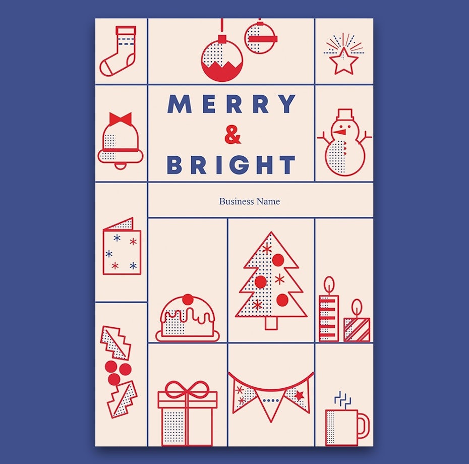 grafische Weihnachtskarte
