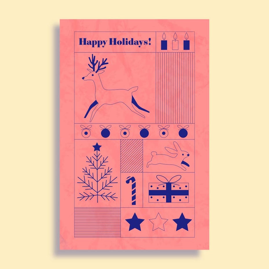 modern christmas card