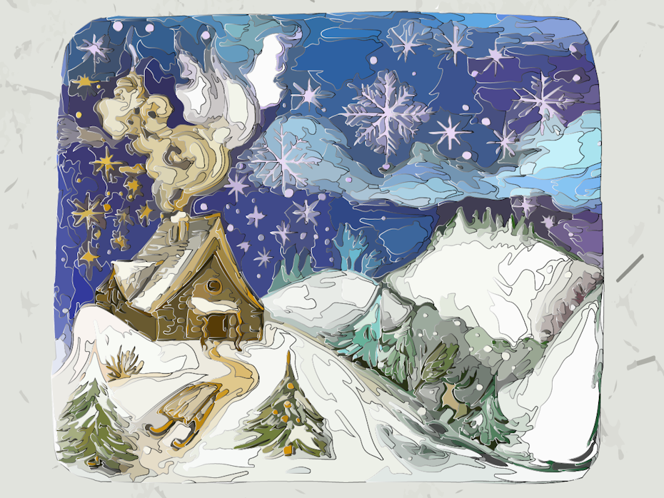 artsy christmas card