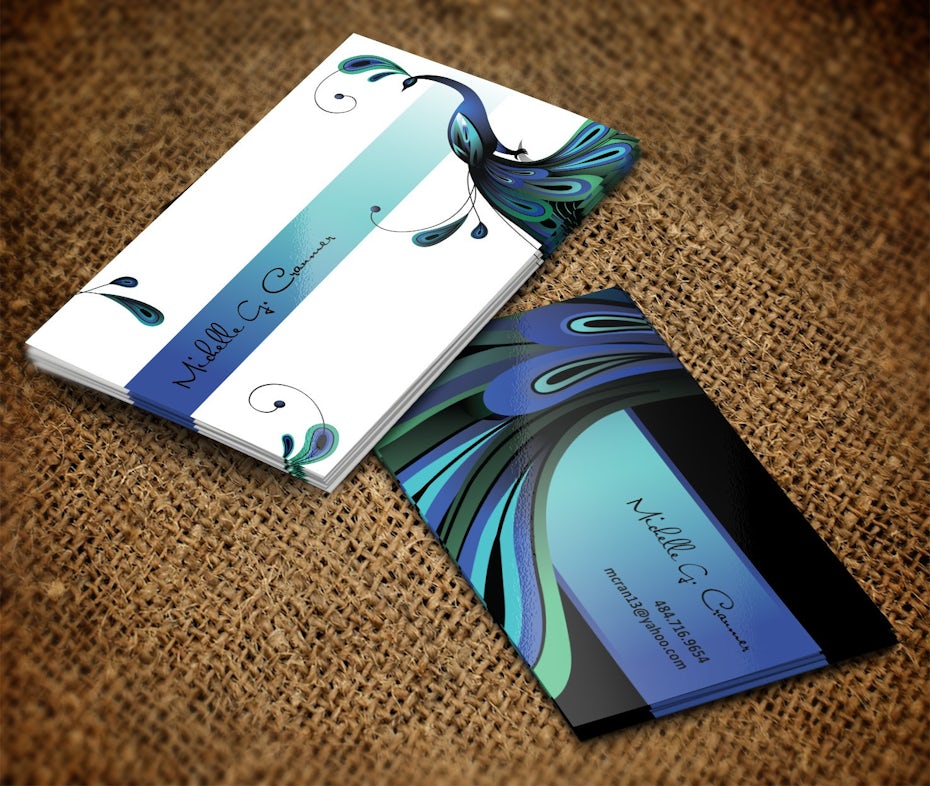 Business card design trends 2022 example