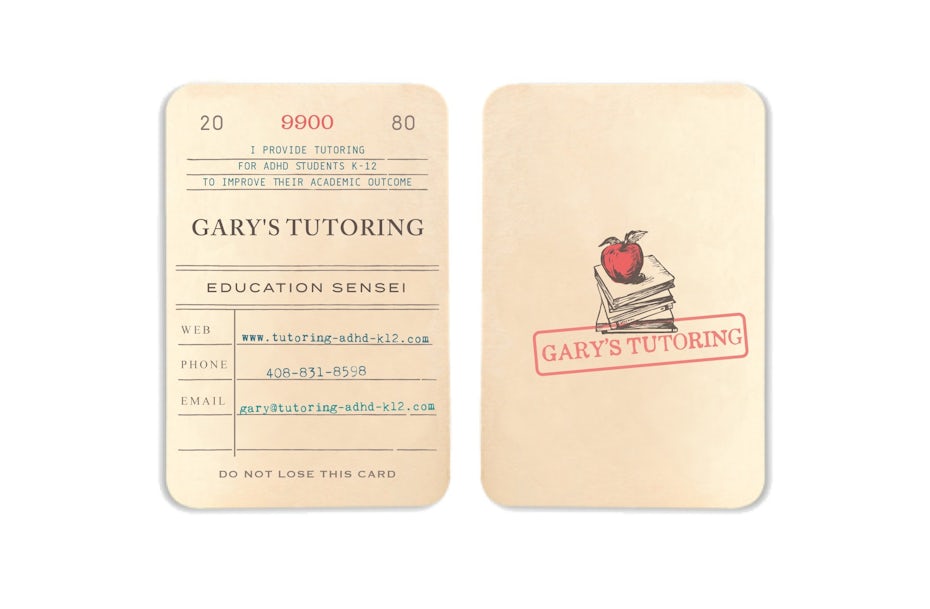 Business card design trends 2022 example