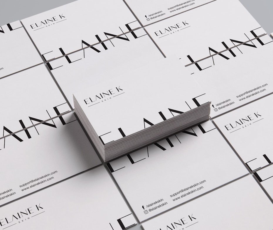 Business card design trends 2022 example