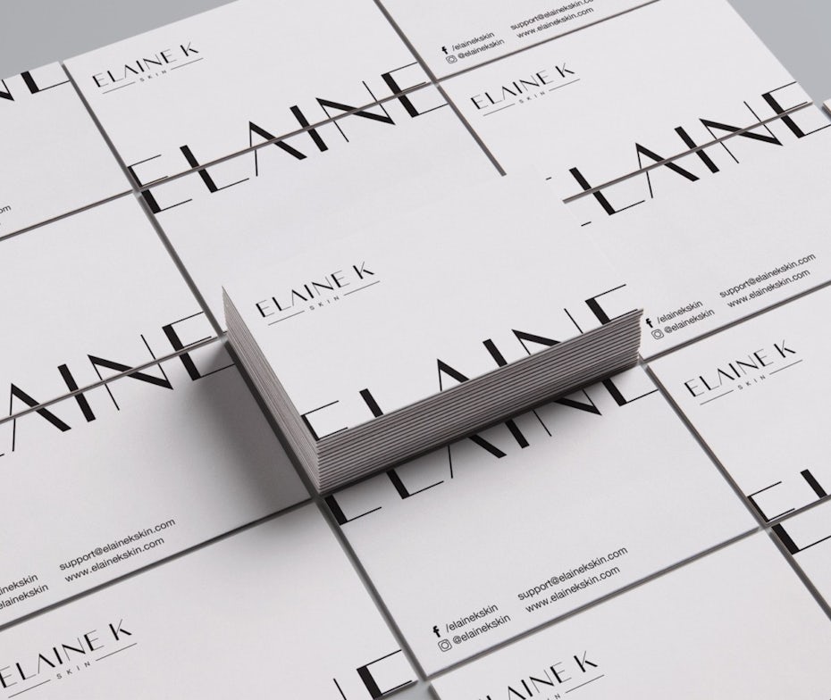 Business card design trends 2022 example