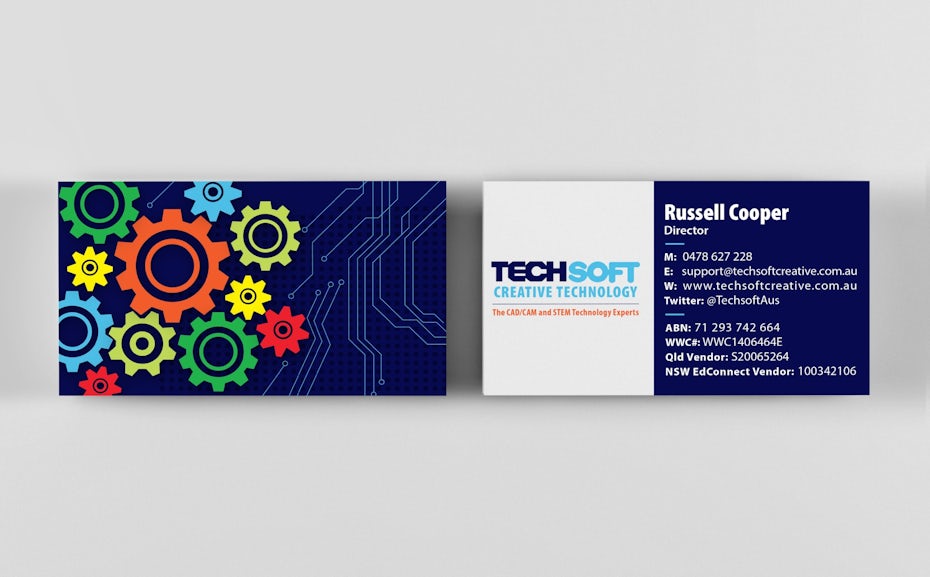 Business card design trends 2022 example
