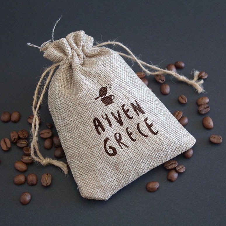 Coffee shop logo on a bag