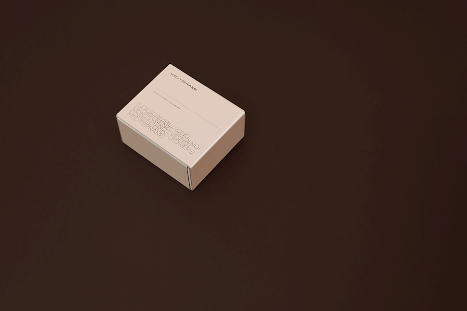 Emballage blanc pour une marque de chocolats