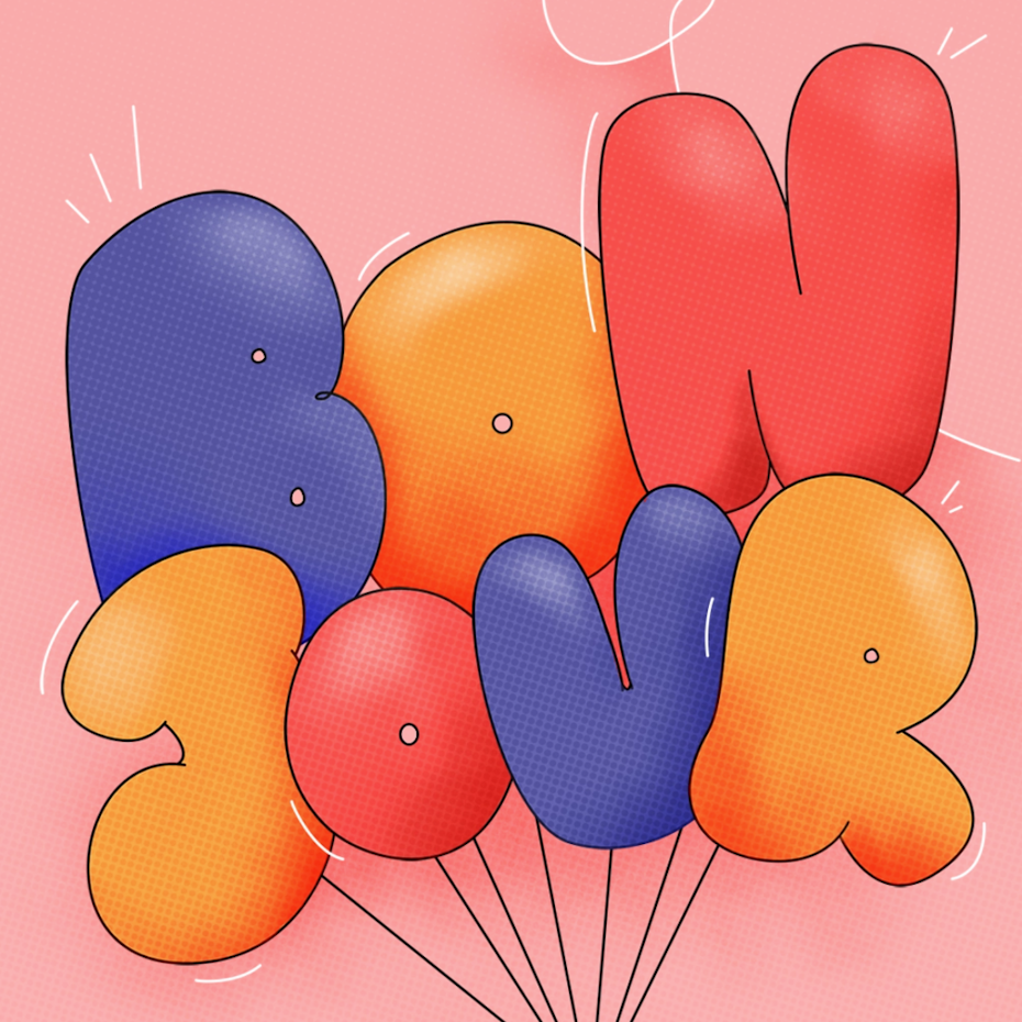 balloon bubble text