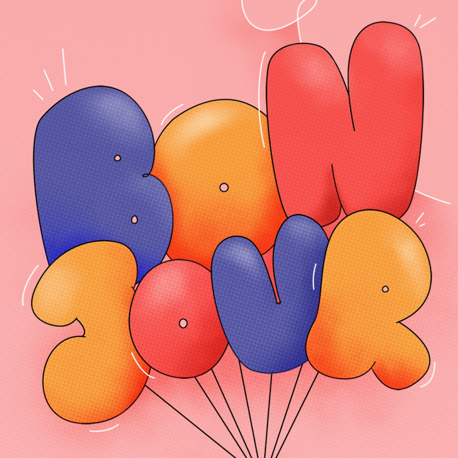 balloon bubble text