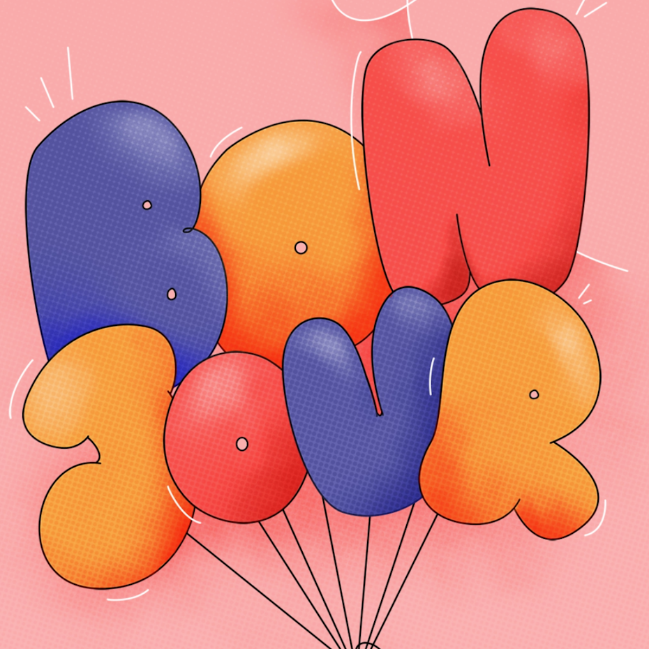 balloon bubble text