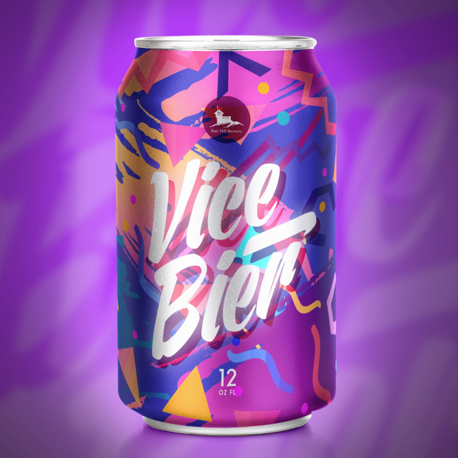 Tendencias de diseño gráfico inspiradoras para 2022 - diseño de maximalismo de lata de cerveza