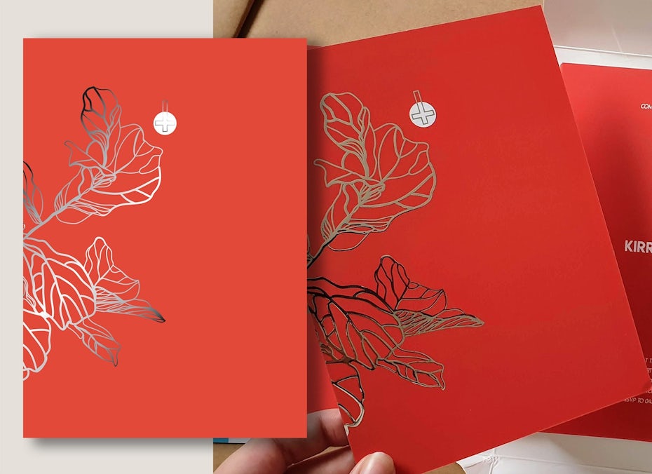 Minimal wedding card