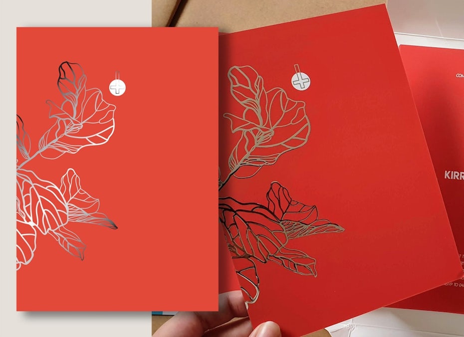 Minimal wedding card