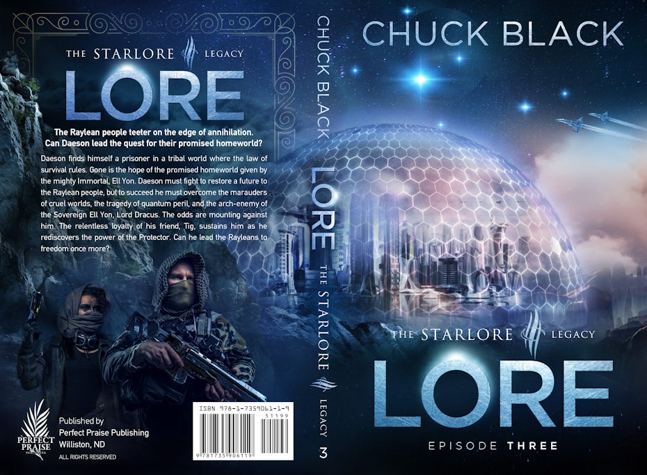 Lore book cover design