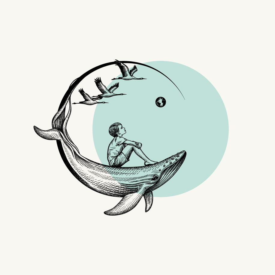 Blue logo design for an environmental brand
