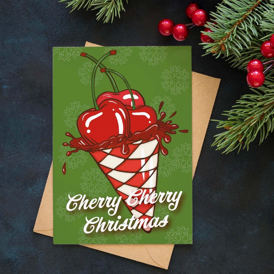 Retro Christmas Card design