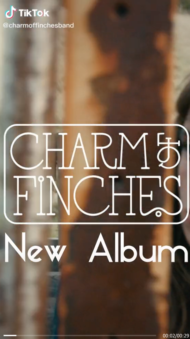 screenshots of Charm of Finches' Instagram and TiTok