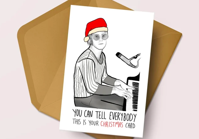 Elton John Christmas card